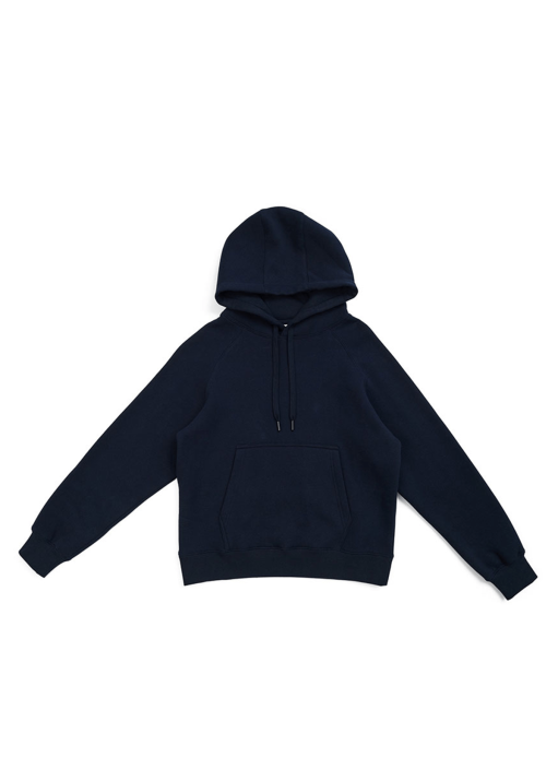 Ladies Cotton Care Navy Pullover Hoodie