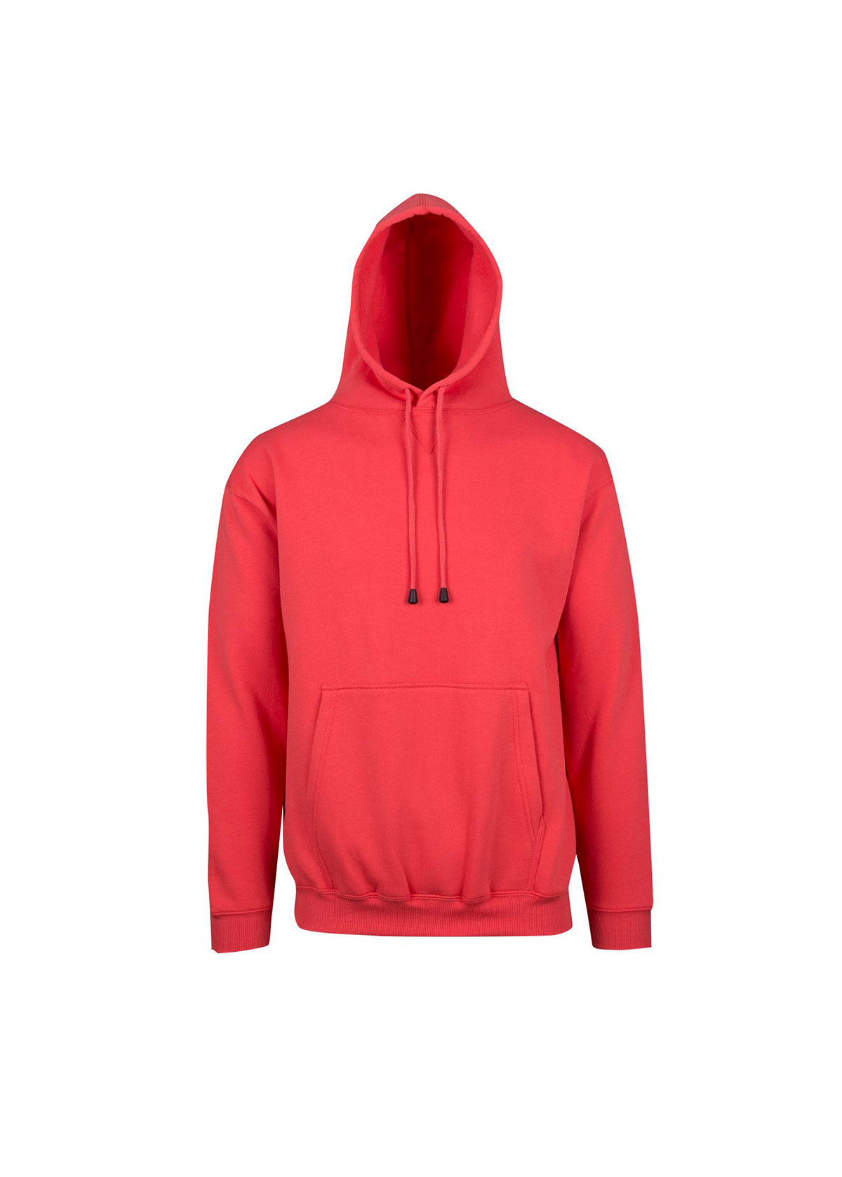 Men Kangaroo Pocket Coral Red Hoodie