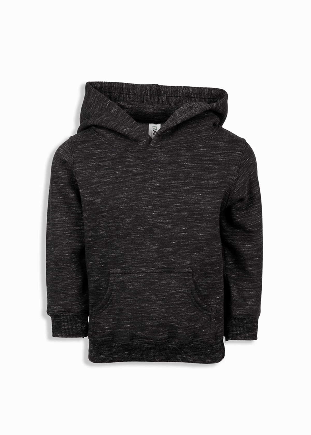 Kids Kangaroo Pocket Black Marl Hoodie