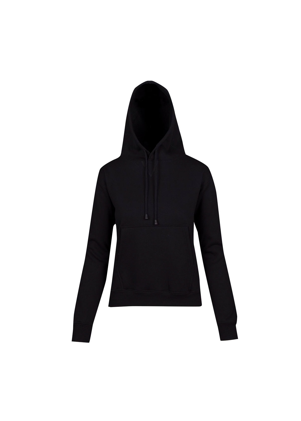 Ladies Kangaroo Pocket Black Hoodie