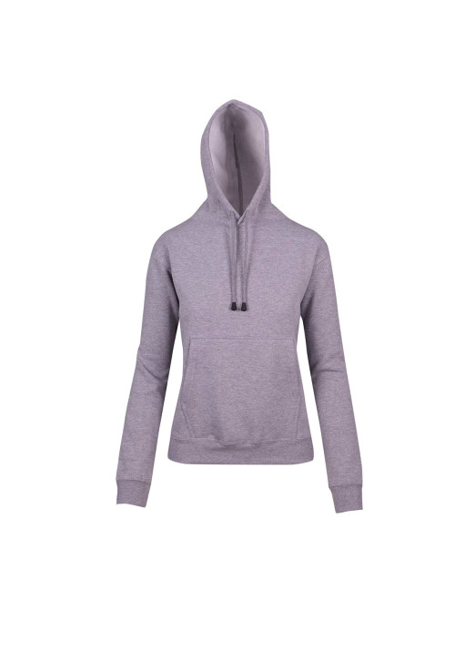 Ladies Kangaroo Pocket Grey Marl Hoodie