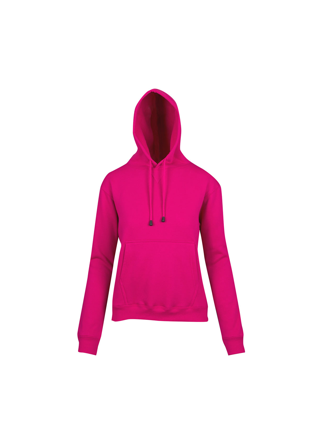 Ladies Kangaroo Pocket Hot Pink Hoodie