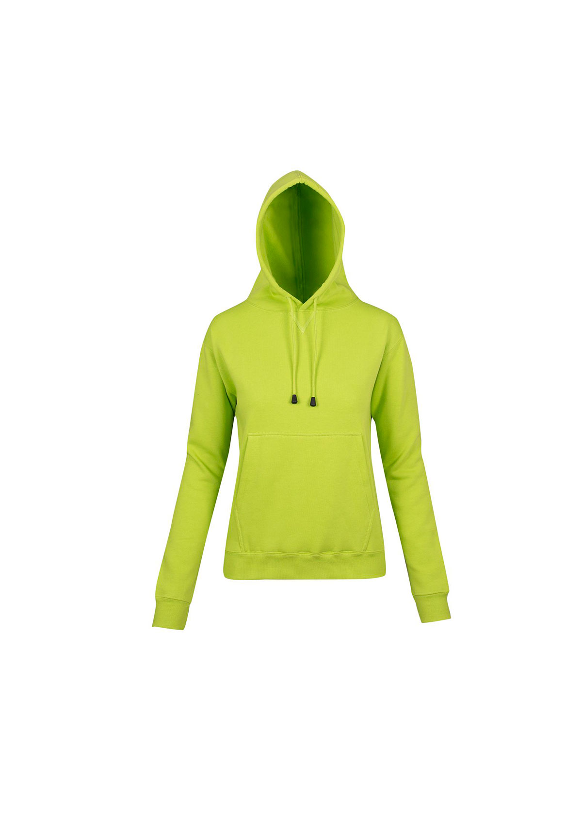 Ladies Kangaroo Pocket Lime Green Hoodie