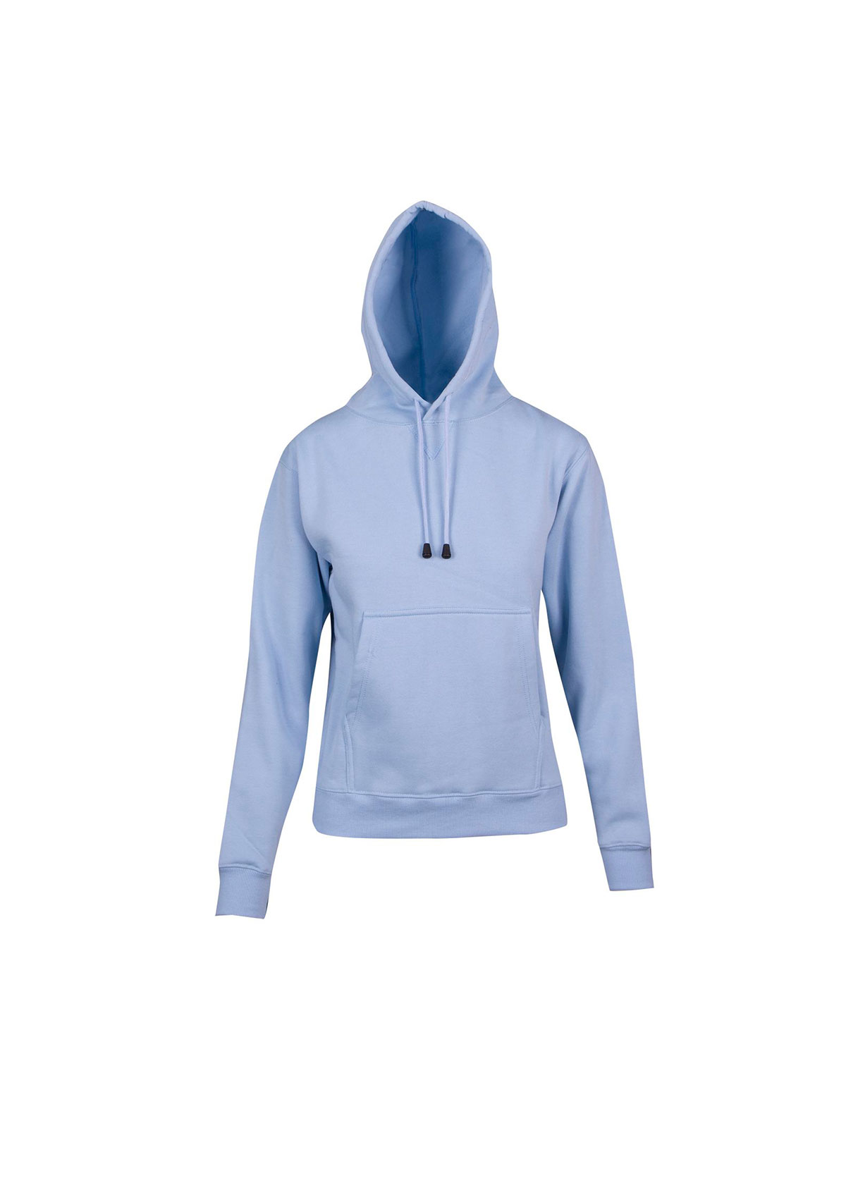 Ladies Kangaroo Pocket Sky Blue Hoodie