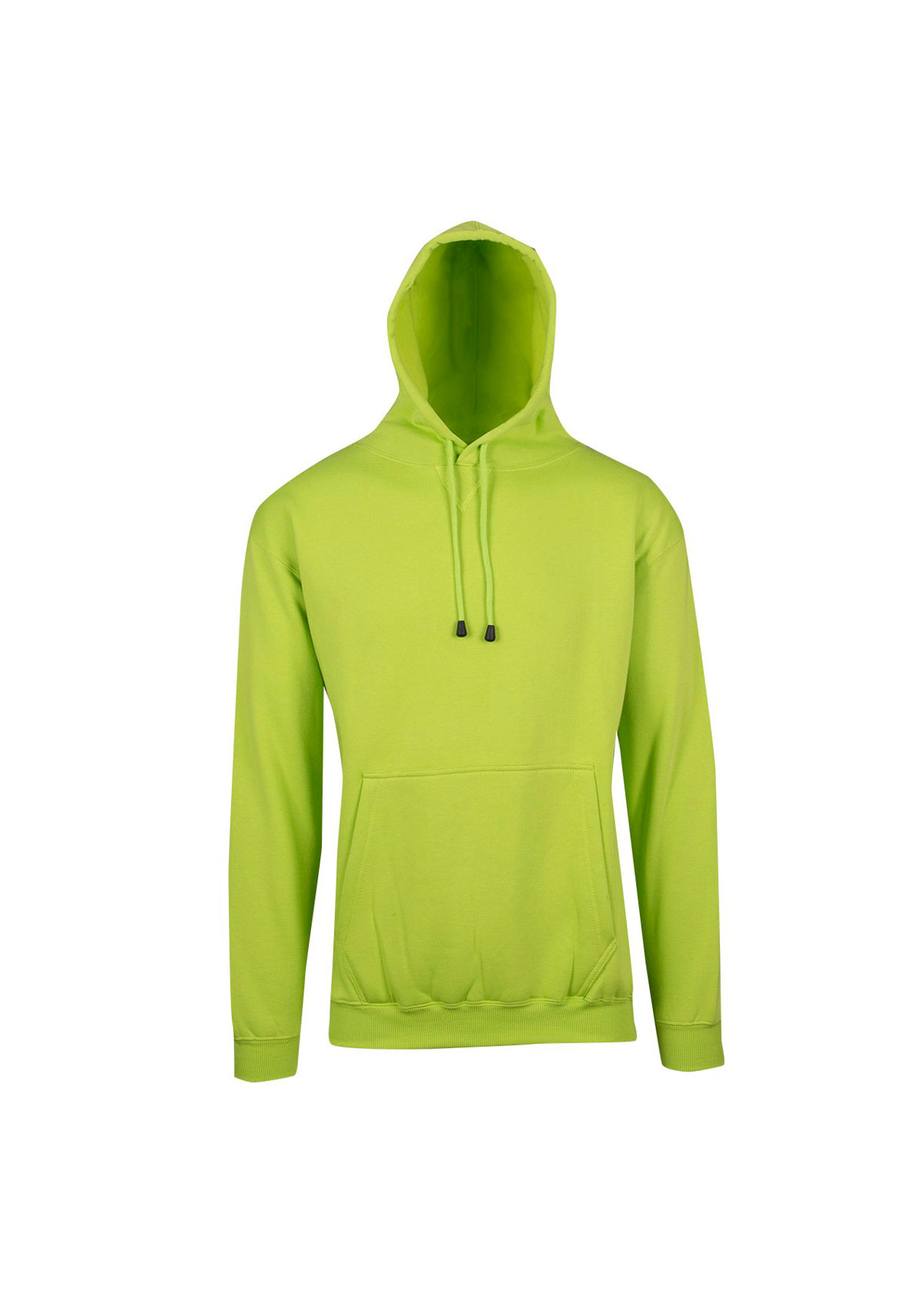 Men Kangaroo Pocket Lime Green Hoodie