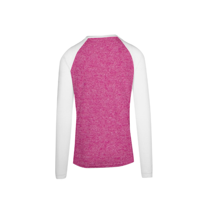 Men Long Sleeve Hot Pink Heather Tees