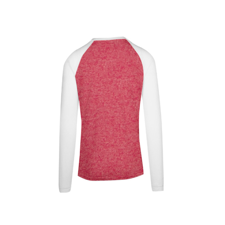 Men Long Sleeve Red Heather Tees