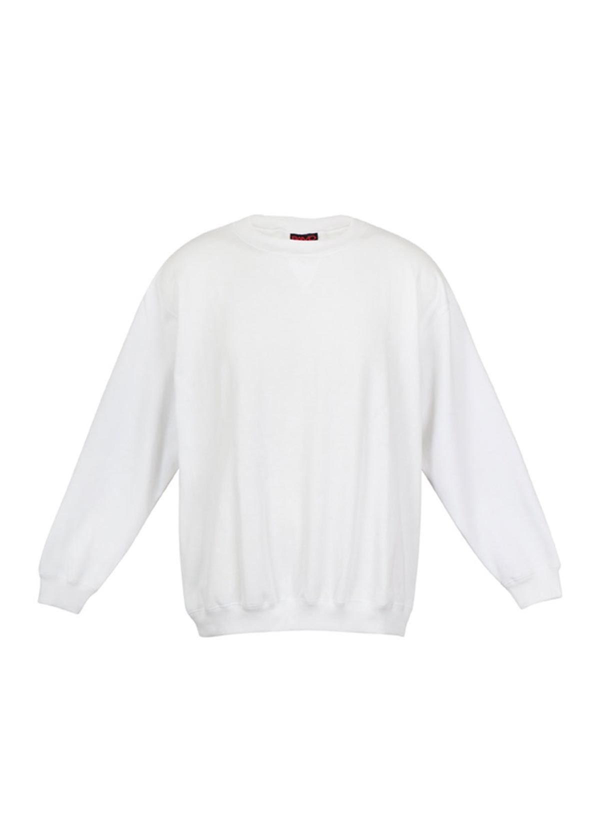 Adult Fleece White Sweatshirt