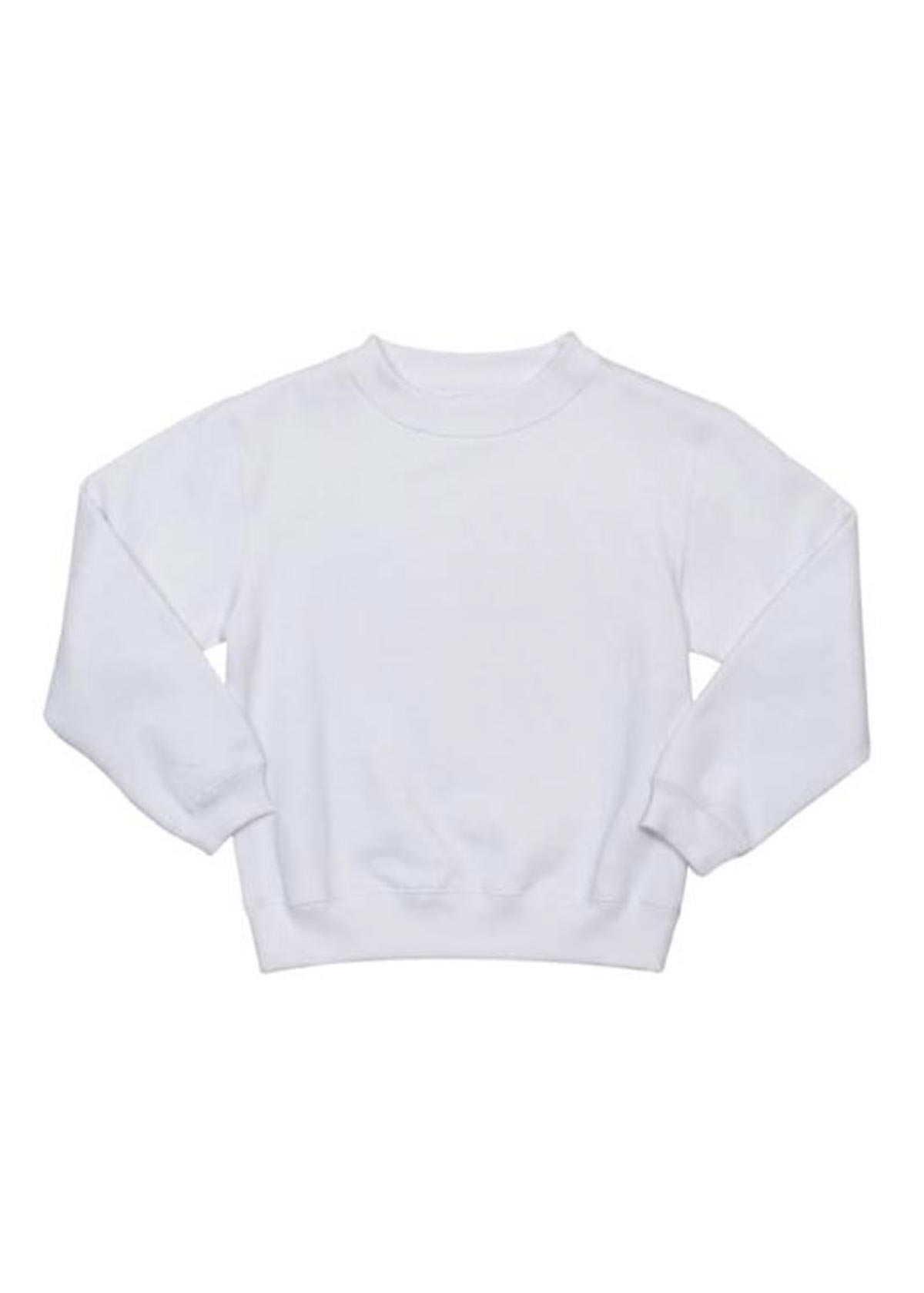 Kids Fleece White Sweatshirt