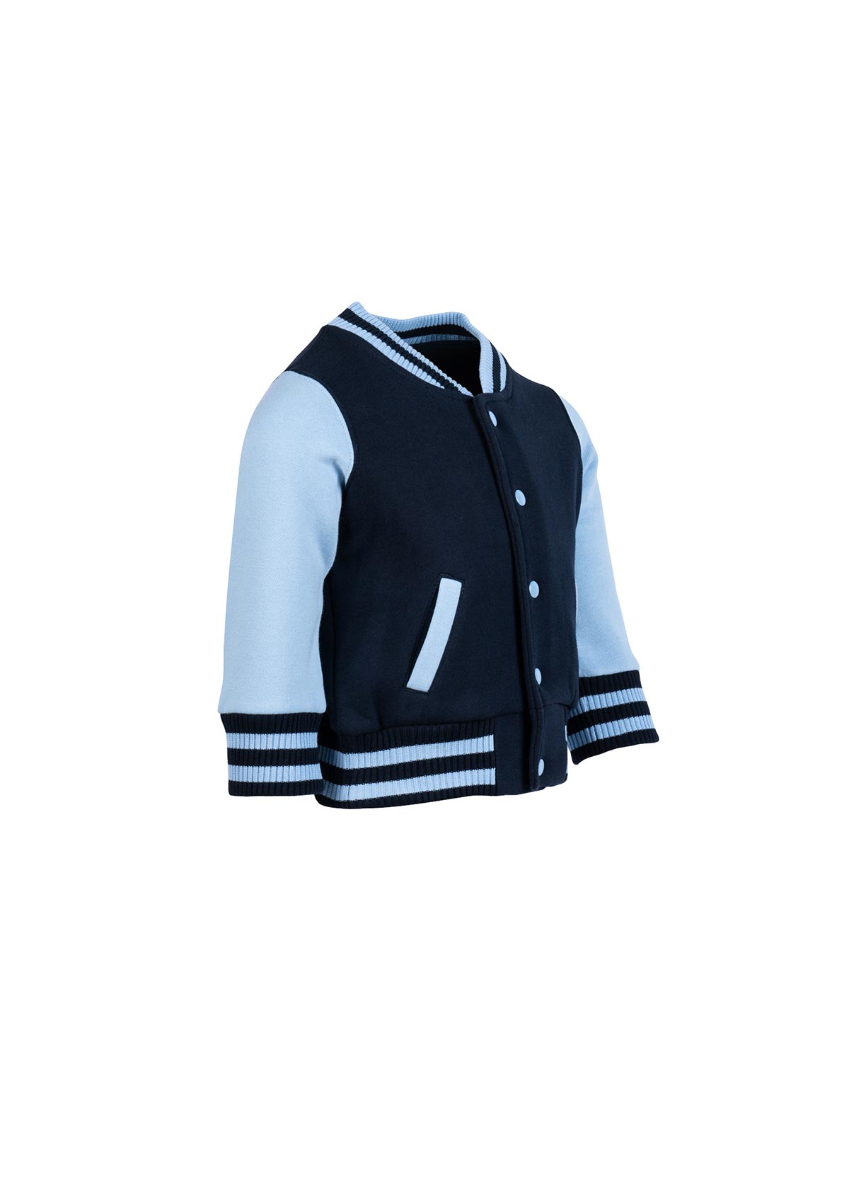 Kids Navy Sky Varsity Jacket