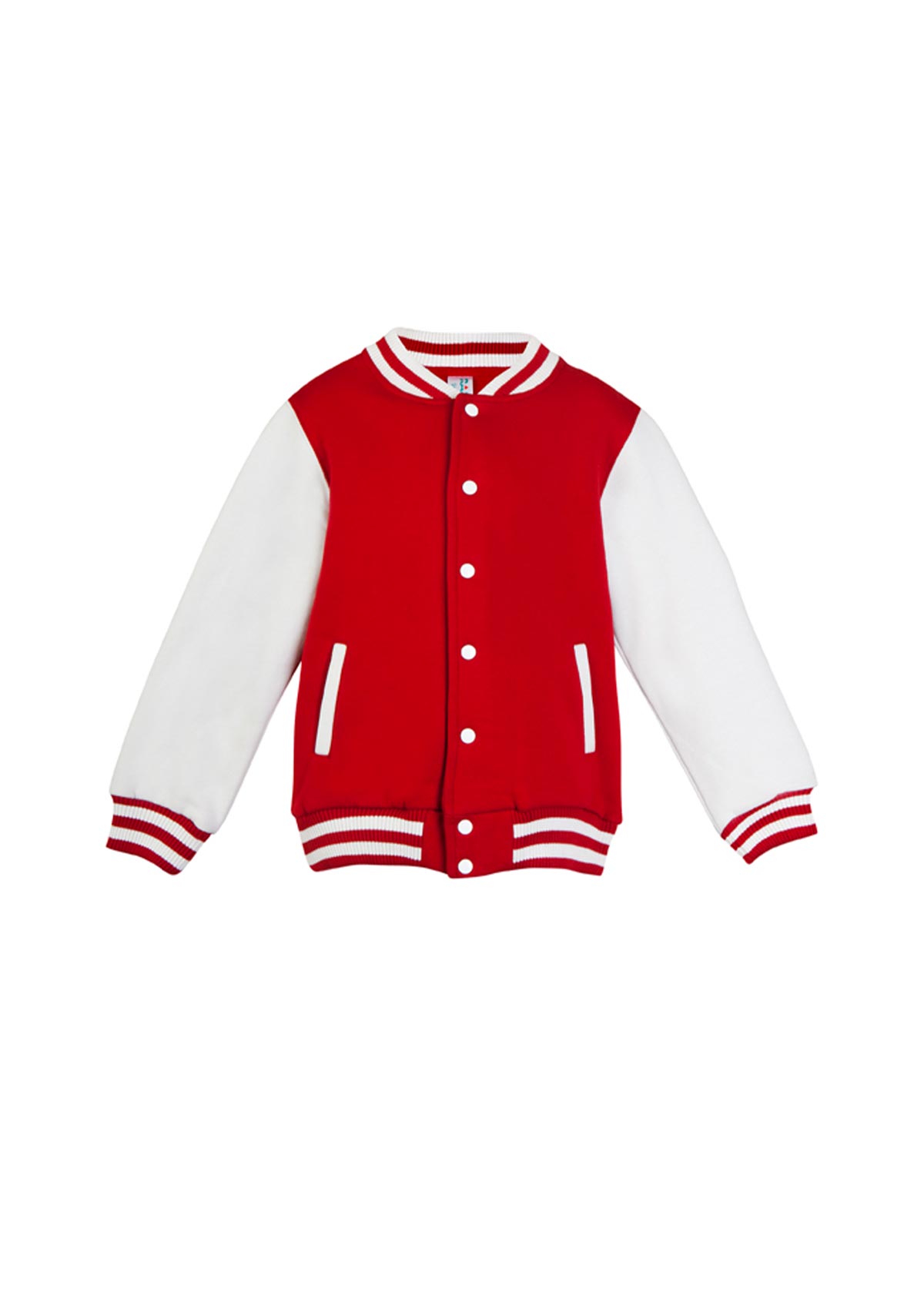 Kids Red White Varsity Jacket