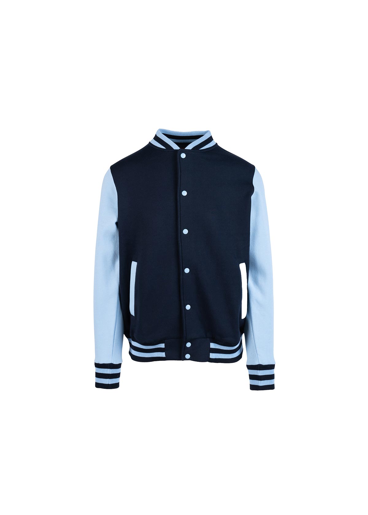 Mens Navy Sky Varsity Jacket