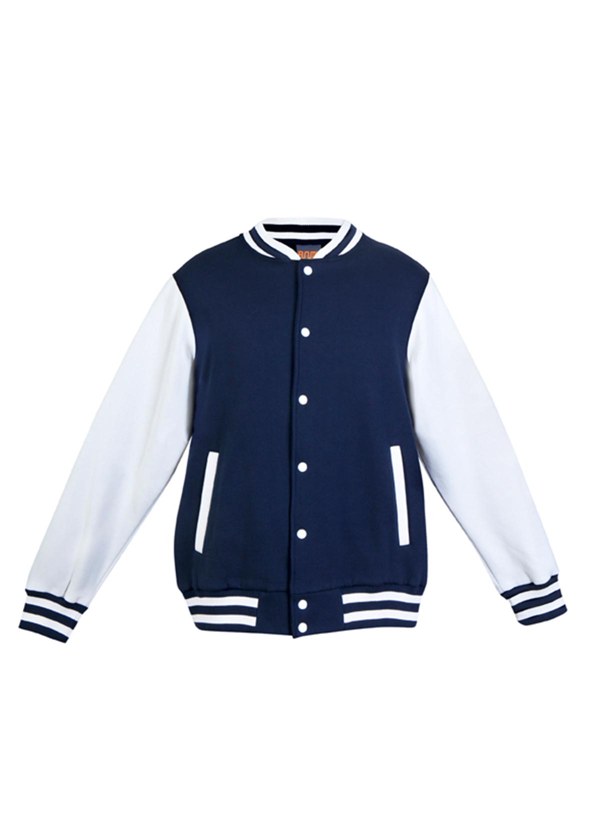 Mens Navy White Varsity Jacket
