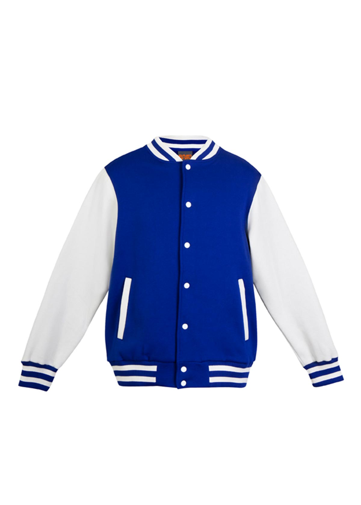 Mens Royal White Varsity Jacket