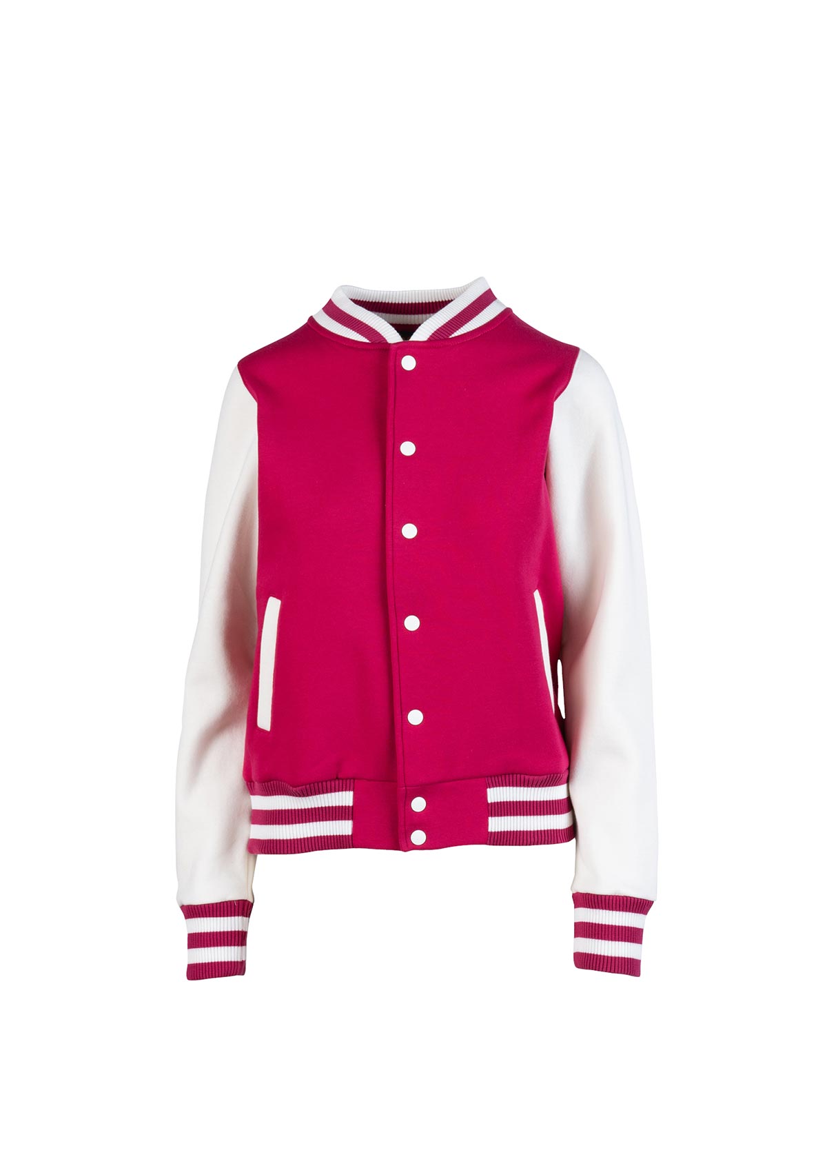 Women Hot Pink Varsity Jacket