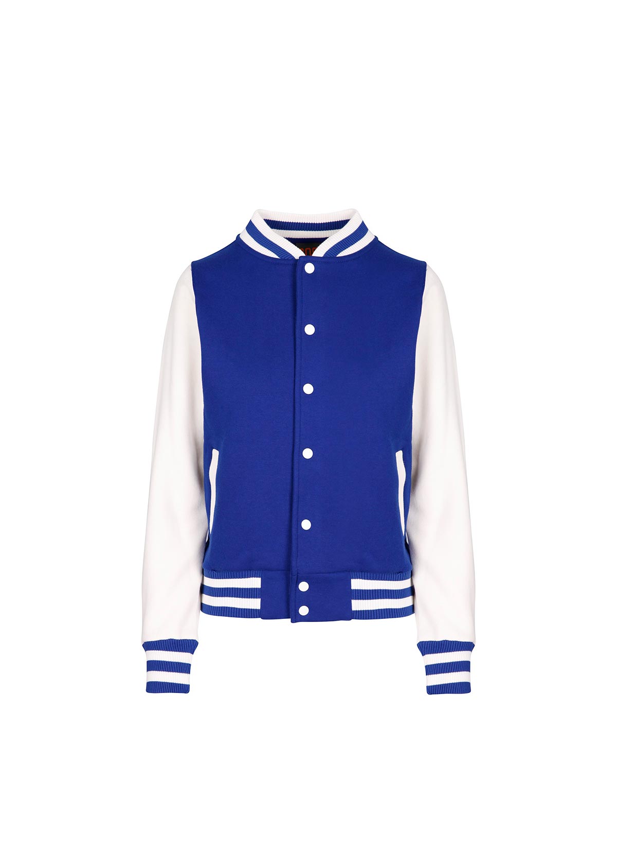 Women Royal White Varsity Jacket
