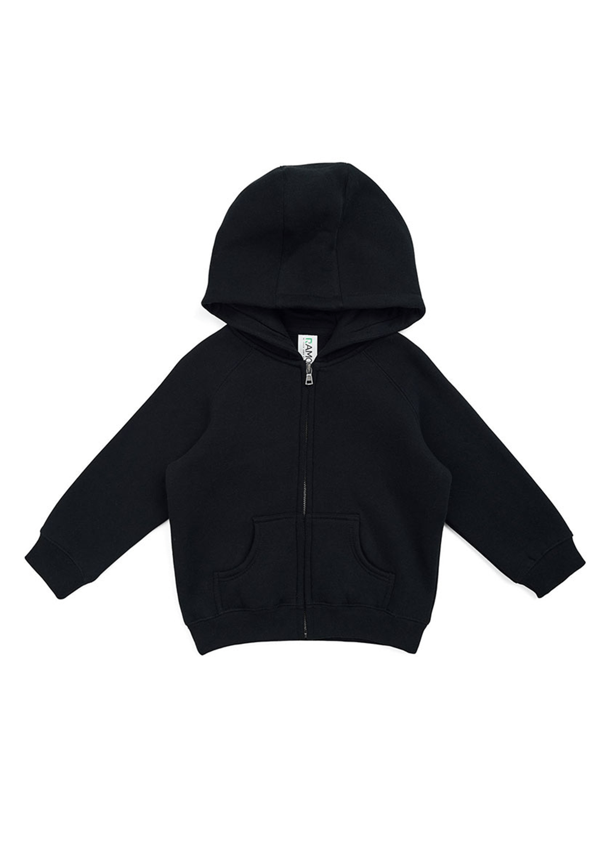 Kids Cotton Care Black Zipper Hoodie