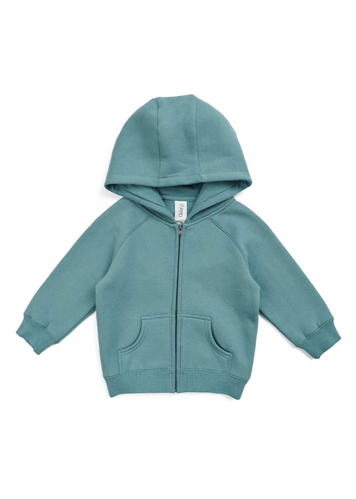 Kids Cotton Care Stale Green Zipper Hoodie