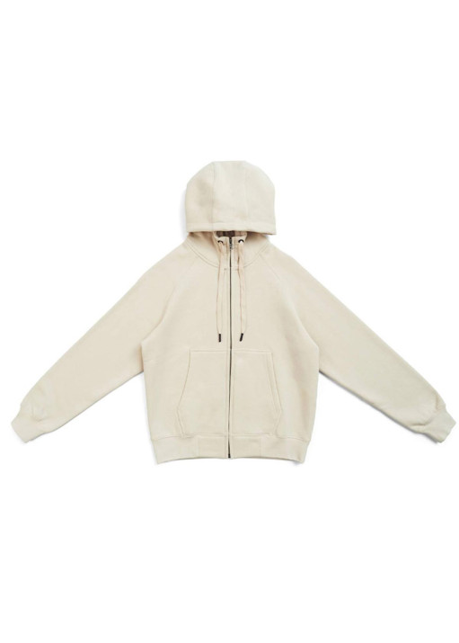 Womens Cotton Care Natural Zipper Hoodie