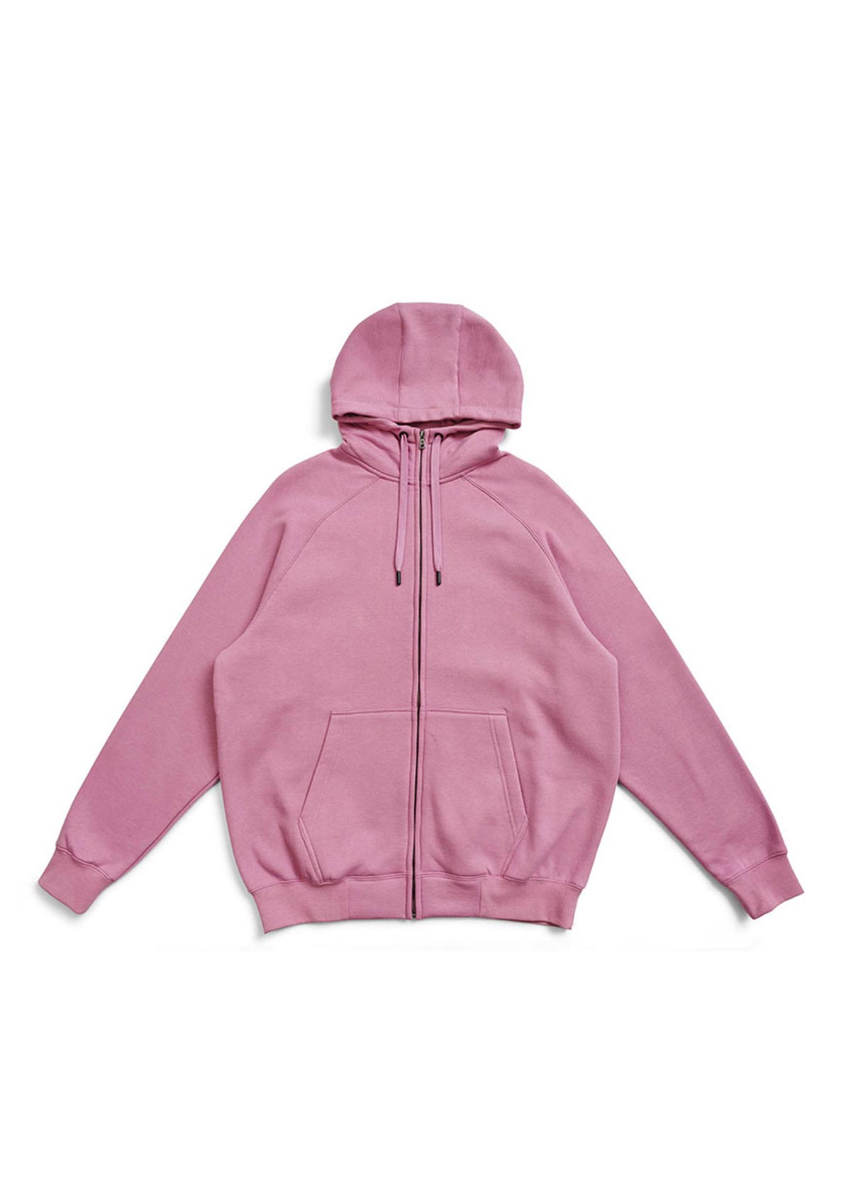 Mens Cotton Care Cool Pink Zipper Hoodie
