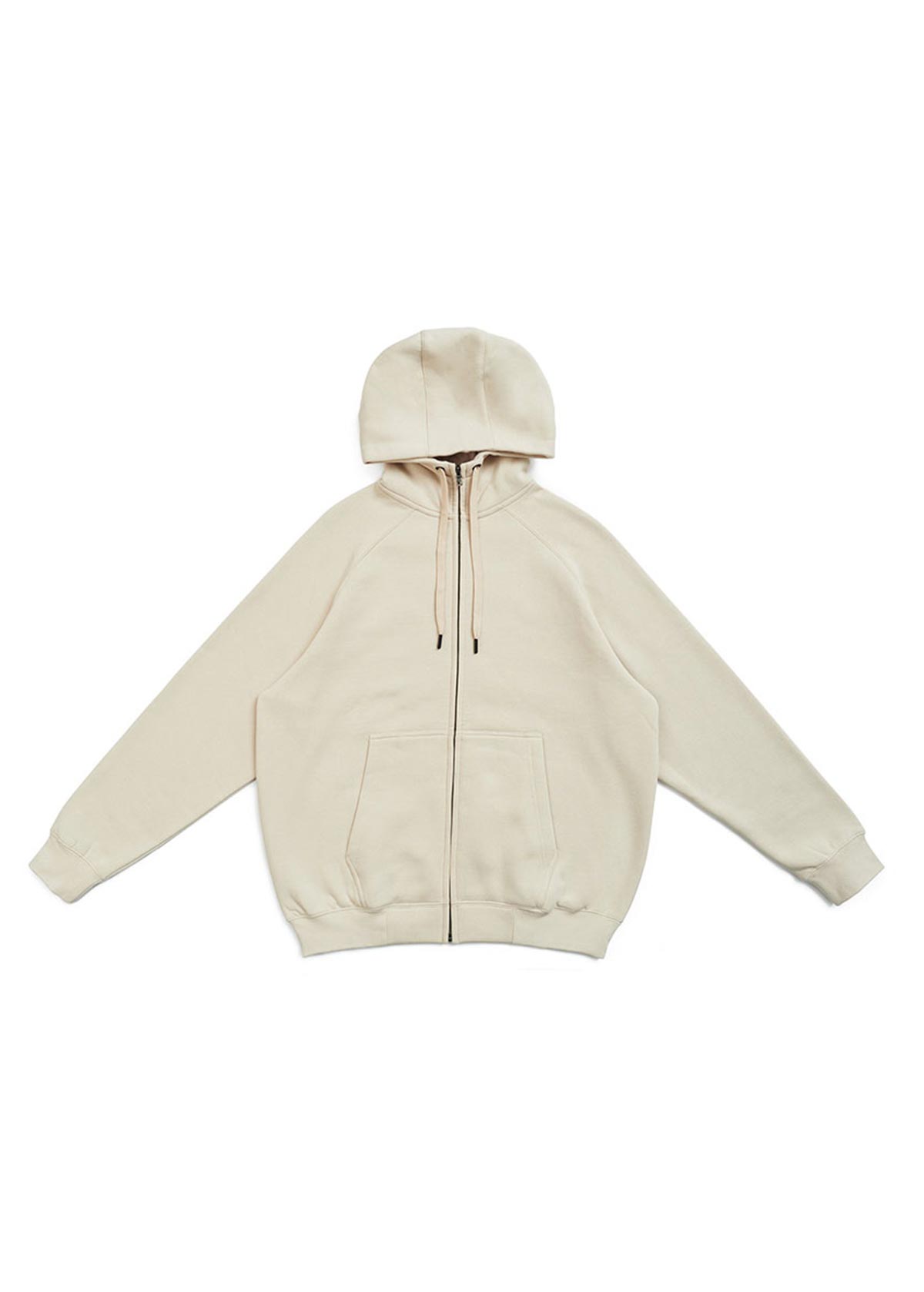 Mens Cotton Care Natural Zipper Hoodie